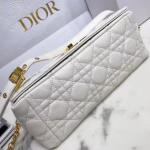Dior Caro Medium Bag In White Cannage Calfskin - Image 3