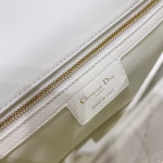 Dior Caro Medium Bag In White Cannage Calfskin - Image 8