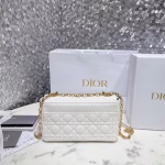Dior Caro Medium Bag In White Cannage Calfskin - Image 2