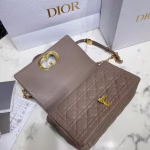 Dior Caro Medium Bag In Taupe Cannage Calfskin - Image 8