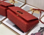 Dior Medium Dioramour Caro Red Bag with Heart Motif - Image 3