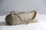 Dior Large Caro Bag In Beige Cannage Calfskin - Image 10