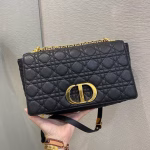 Dior Large Caro Bag In Black Cannage Calfskin - Image 5
