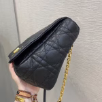 Dior Large Caro Bag In Black Cannage Calfskin - Image 7