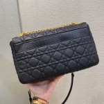Dior Large Caro Bag In Black Cannage Calfskin - Image 4