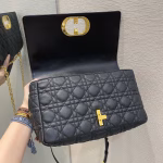Dior Large Caro Bag In Black Cannage Calfskin - Image 2