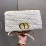 Dior Large Caro Bag In White Cannage Calfskin - Image 3