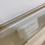Dior Large Caro Bag In White Cannage Calfskin - Image 8