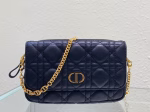 Dior Caro Pouch In Black Cannage Calfskin - Image 7