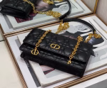 Dior Caro Chain Pouch In Black Cannage Calfskin - Image 8