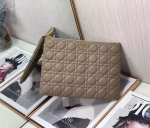 Dior Large Caro Daily Pouch In Beige Calfskin - Image 3