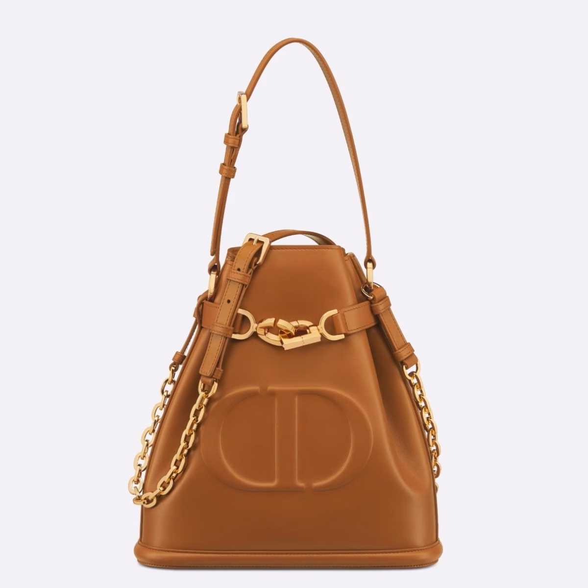 Dior C'est Medium Bag in Brown Saddle Calfskin - Image 1