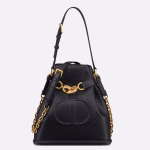 Dior C'est Medium Bag in Black Saddle Calfskin