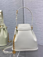 Dior C'est Medium Bag in White Saddle Calfskin - Image 8