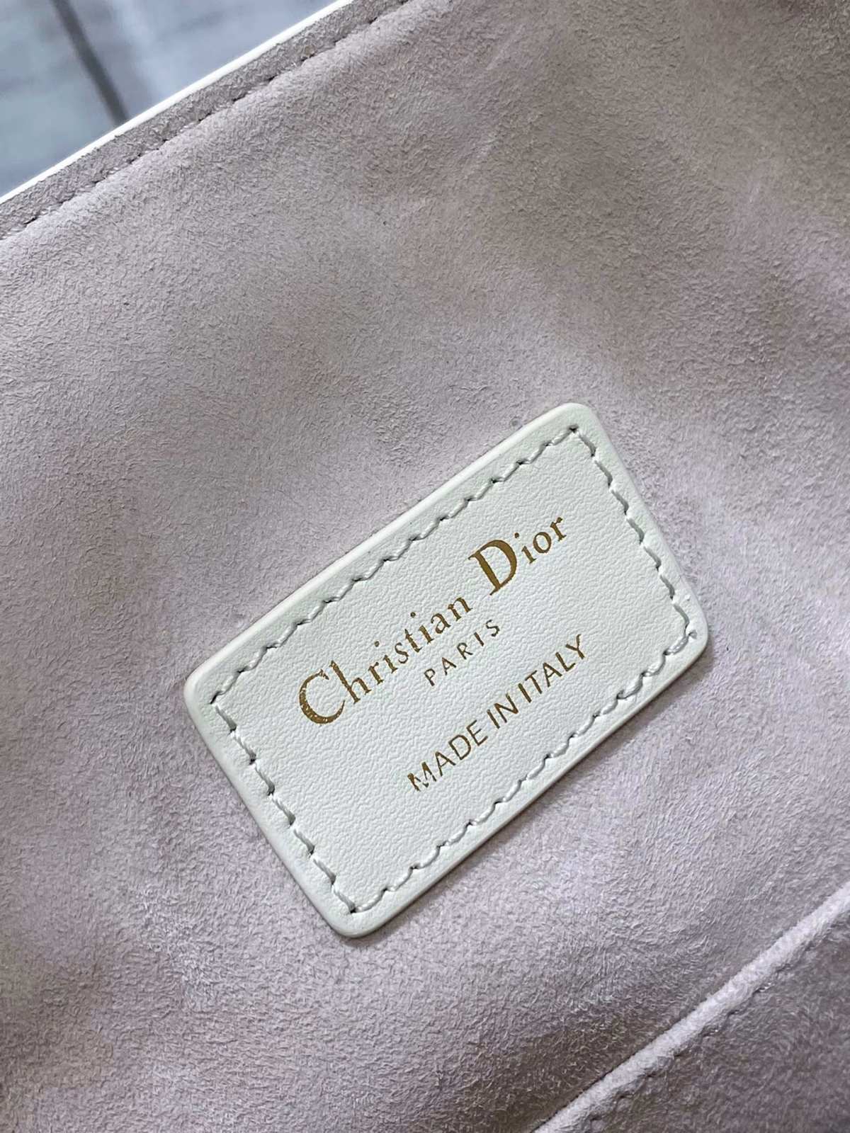 Dior C'est Medium Bag in White Saddle Calfskin - Image 5
