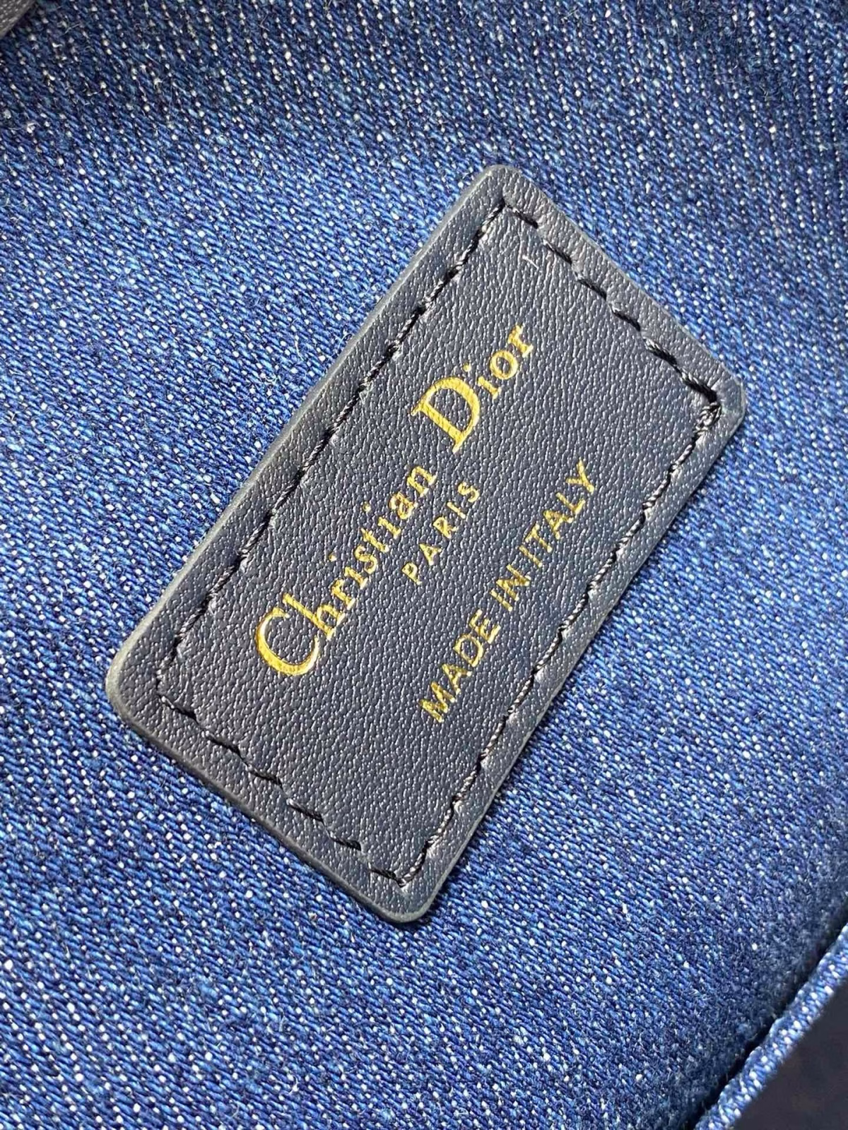 Dior C'est Medium Bag in Blue Denim Oblique Jacquard - Image 10