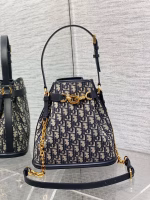 Dior C'est Medium Bag in Blue Oblique Jacquard - Image 6