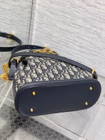 Dior C'est Medium Bag in Blue Oblique Jacquard - Image 4