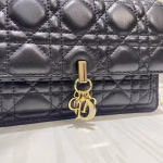 Dior Lady Dior Chain Pouch In Black Cannage Lambskin - Image 8