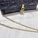 Dior Lady Dior Chain Pouch In Black Cannage Lambskin - Image 3