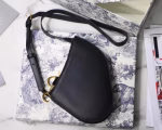 Dior Saddle Trio Pouch With Strap In Black Calfskin - Image 6