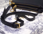 Dior Saddle Trio Pouch With Strap In Black Calfskin - Image 5