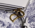 Dior Saddle Trio Pouch With Strap In White Calfskin - Image 3