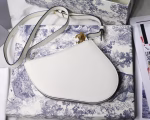 Dior Saddle Trio Pouch With Strap In White Calfskin - Image 8