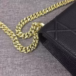 Dior Diorama Flap Bag In Noir Grained Calfskin - Image 4