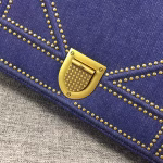 Dior Diorama Flap Bag In Denim And Studded - Image 3