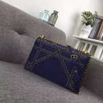 Dior Diorama Flap Bag In Denim And Studded - Image 2