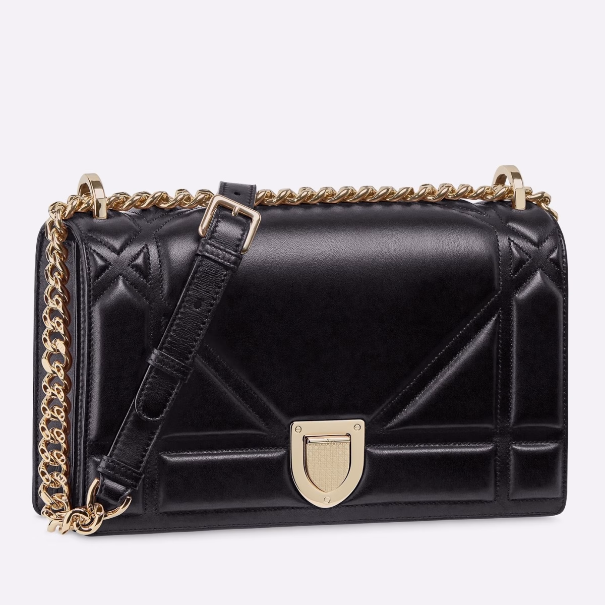 Dior Black Diorama Lambskin Bag With Large Cannage Motif - Image 1