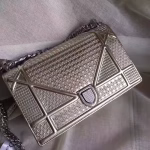 Dior Diorama Bag In Champagne Metallic Calfskin - Image 3