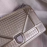 Dior Diorama Bag In Champagne Metallic Calfskin - Image 2