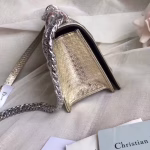 Dior Diorama Bag In Champagne Metallic Calfskin - Image 7