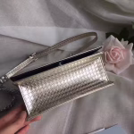 Dior Diorama Bag In Champagne Metallic Calfskin - Image 4