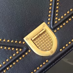 Dior Diorama Bag In Black Studded Lambskin - Image 5