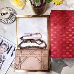 Dior Diorama Bag In Poudre Studded Lambskin - Image 4
