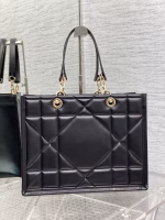 Dior Medium Essential Tote Bag In Black Archicannage Calfskin - Image 6