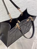 Dior Medium Essential Tote Bag In Black Archicannage Calfskin - Image 7