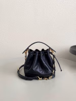 Dior Small Jolie Bucket Bag in Black Macrocannage Lambskin - Image 11