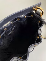 Dior Small Jolie Bucket Bag in Black Macrocannage Lambskin - Image 10