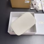 Dior Small Jolie Bucket Bag in White Macrocannage Lambskin - Image 6