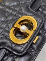Dior Mini Jolie Top Handle Bag in Black Cannage Calfskin - Image 5