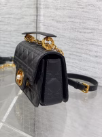 Dior Mini Jolie Top Handle Bag in Black Cannage Calfskin - Image 6