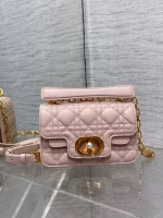Dior Mini Jolie Top Handle Bag in Pink Cannage Calfskin - Image 7