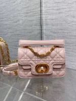 Dior Mini Jolie Top Handle Bag in Pink Cannage Calfskin - Image 8