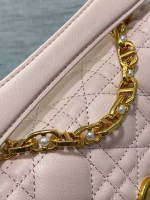 Dior Mini Jolie Top Handle Bag in Pink Cannage Calfskin - Image 2