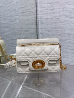 Dior Mini Jolie Top Handle Bag in White Cannage Calfskin - Image 5