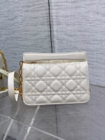 Dior Mini Jolie Top Handle Bag in White Cannage Calfskin - Image 2